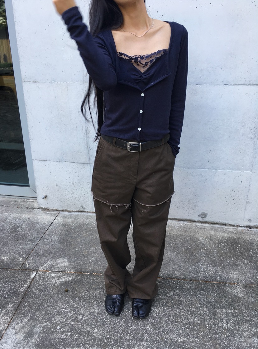 TREMA東大門代購女裝新款休閑人氣真品推薦長袖T恤褶皺層疊TREMA長袖T恤