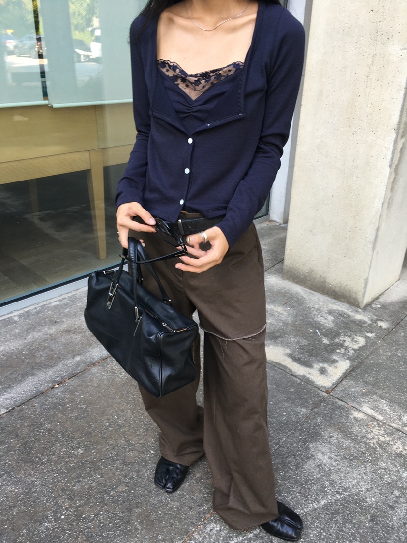 TREMA東大門代購女裝新款休閑人氣真品推薦長袖T恤褶皺層疊TREMA長袖T恤