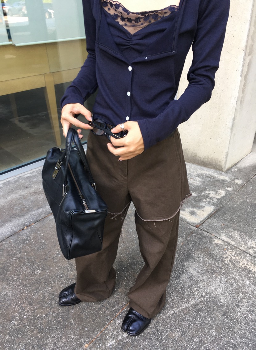 TREMA東大門代購女裝新款休閑人氣真品推薦長袖T恤褶皺層疊TREMA長袖T恤