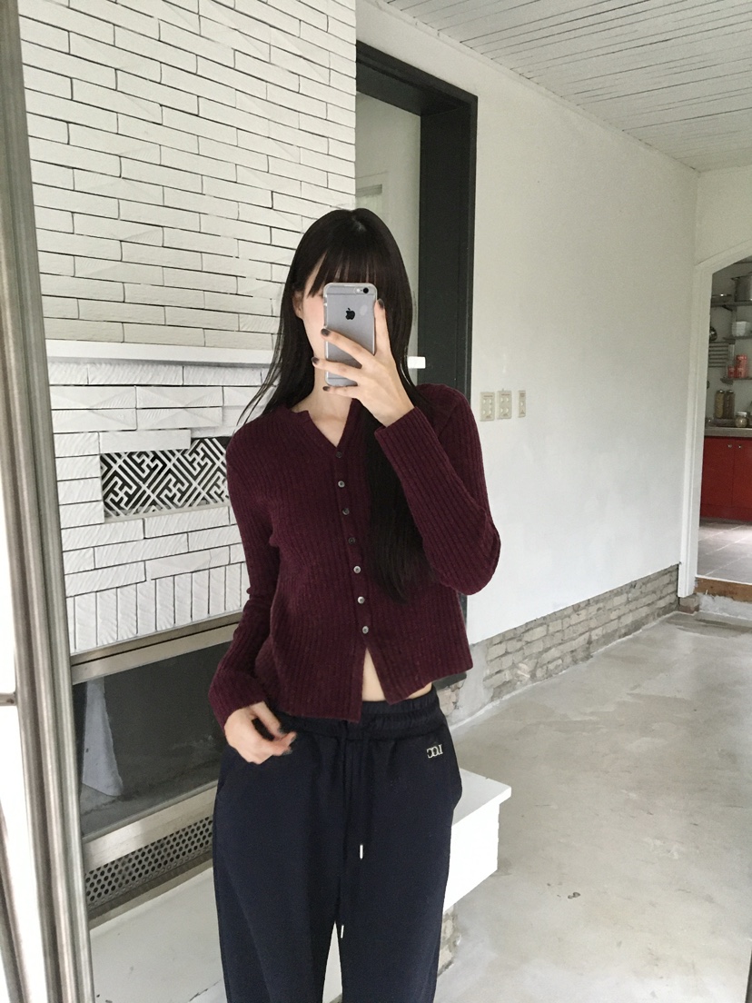 LEGACY韓國代購女士新款時尚人氣熱賣推薦開衫V領開衫羅紋LEGACY開衫