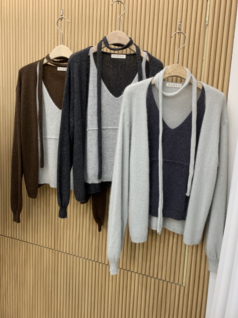 DARAK韓國直郵女士新款真品時尚熱賣推薦針織衫不含內搭開衫DARAK針織衫