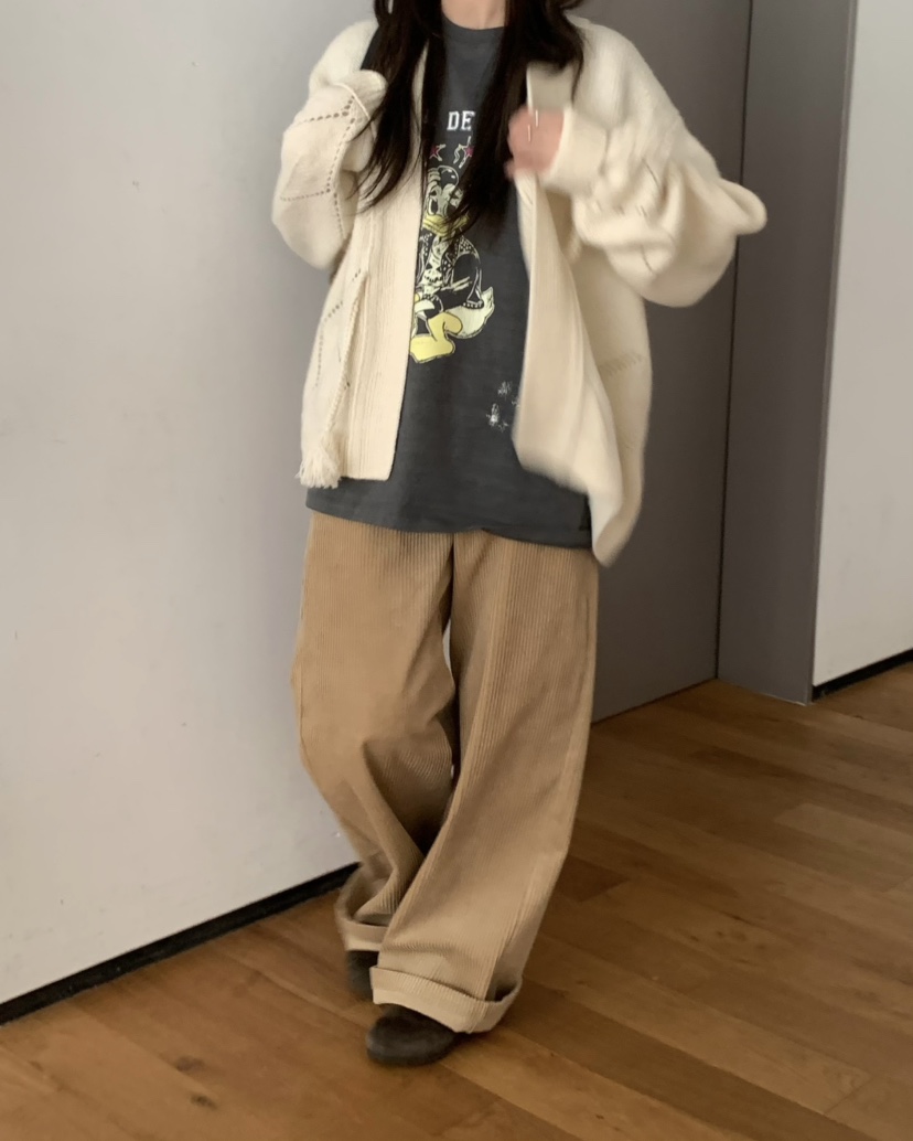 PEBBLE東大門代購女士新品休閑熱賣人氣休閑褲燈芯絨經典PEBBLE休閑褲