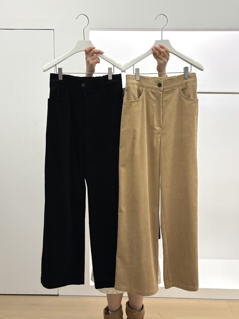 PEBBLE東大門代購女士新品休閑熱賣人氣休閑褲燈芯絨經典PEBBLE休閑褲