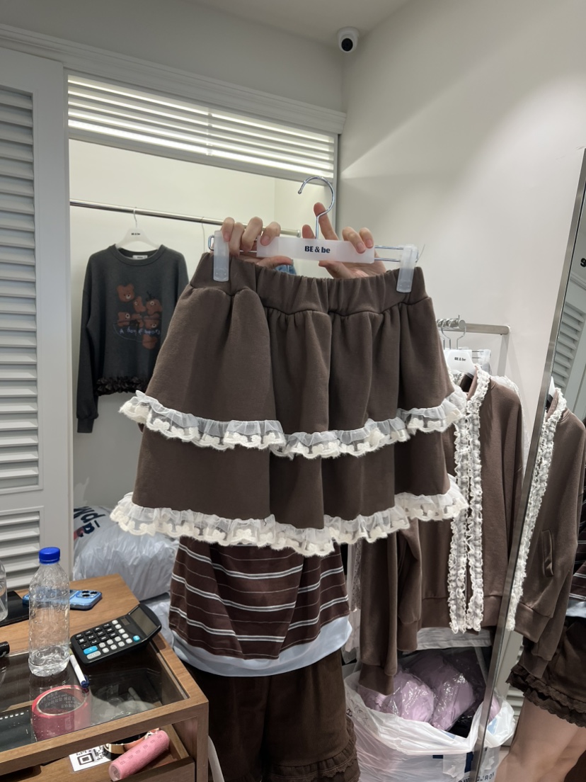 BE&amp;BE韓國代購女裝新品真品時尚休閑人氣推薦短裙蕾絲BE&be短裙圖色2