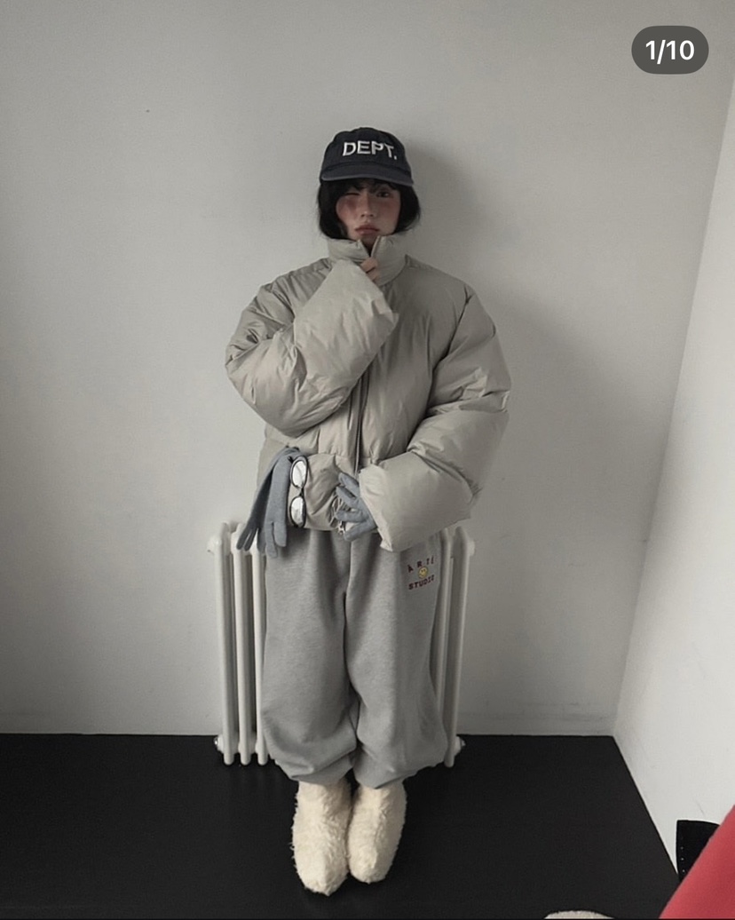 ARTE STUDIO/ATTENTION EDITORIAL韓國代購女士新品時尚短款棉服填充鴨絨ARTE STUDIO/ATTENTION EDITORIAL短款棉服