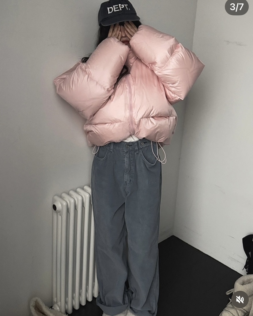 ARTE STUDIO/ATTENTION EDITORIAL韓國代購女士新品時尚短款棉服填充鴨絨ARTE STUDIO/ATTENTION EDITORIAL短款棉服