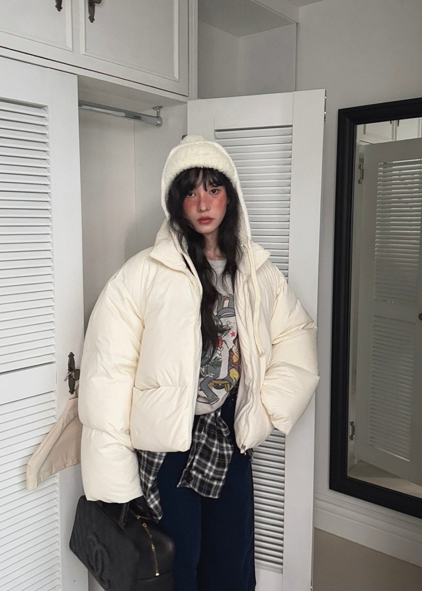 ARTE STUDIO/ATTENTION EDITORIAL韓國代購女士新品時尚短款棉服填充鴨絨ARTE STUDIO/ATTENTION EDITORIAL短款棉服