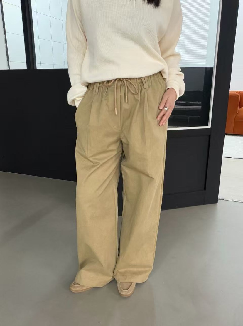 J CRANE-A東大門實拍女裝新品時尚人氣真品推薦休閑褲含繩J CRANE休閑褲