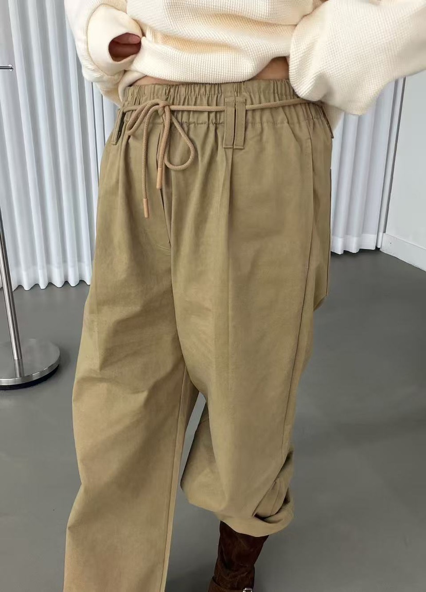 J CRANE-A東大門實拍女裝新品時尚人氣真品推薦休閑褲含繩J CRANE休閑褲