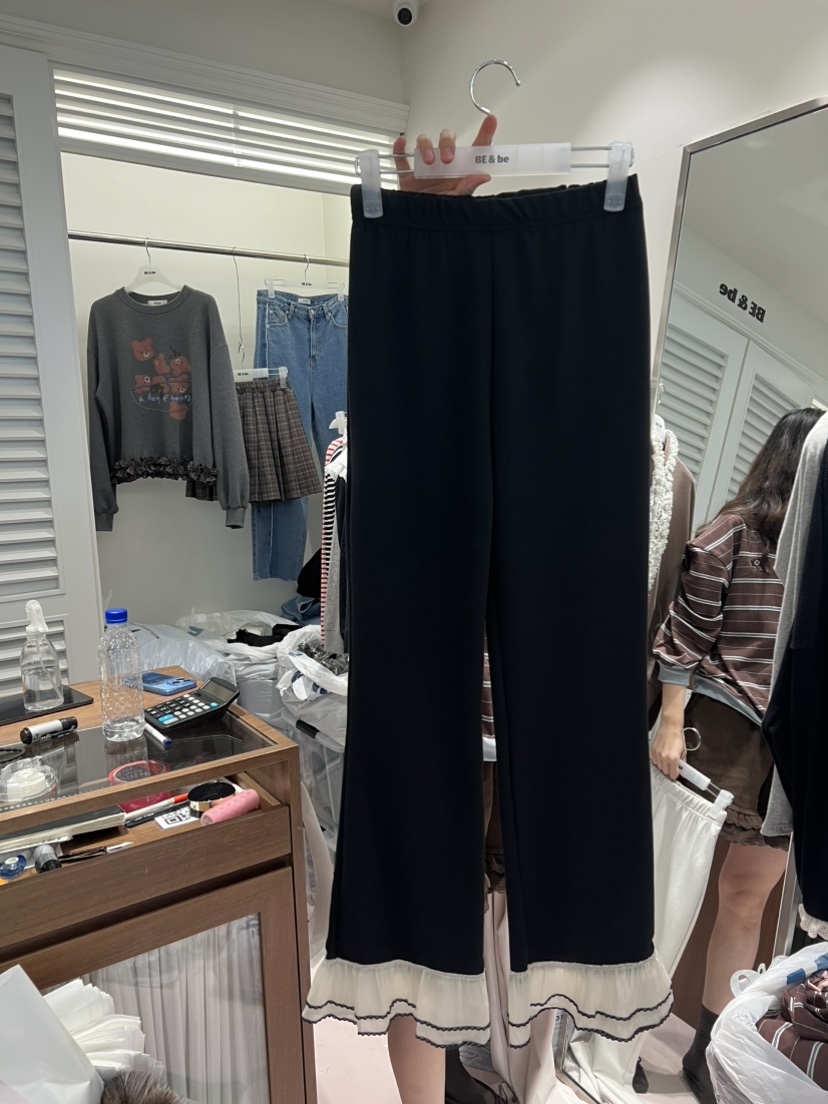 BE&amp;BE韓國直郵女士新品時尚人氣推薦真品休閑褲蕾絲BE&be休閑褲圖色1
