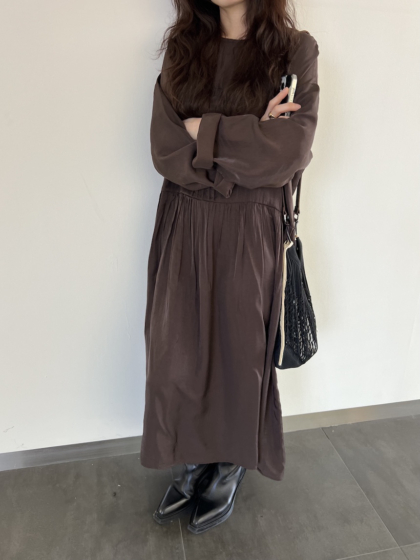 PLANTS ON GRAY韓國直郵女裝新品熱賣時尚推薦連衣裙褶裥PLANTS ON GRAY連衣裙