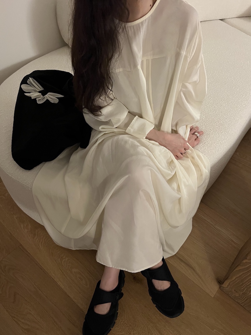 PLANTS ON GRAY韓國直郵女裝新品熱賣時尚推薦連衣裙褶裥PLANTS ON GRAY連衣裙
