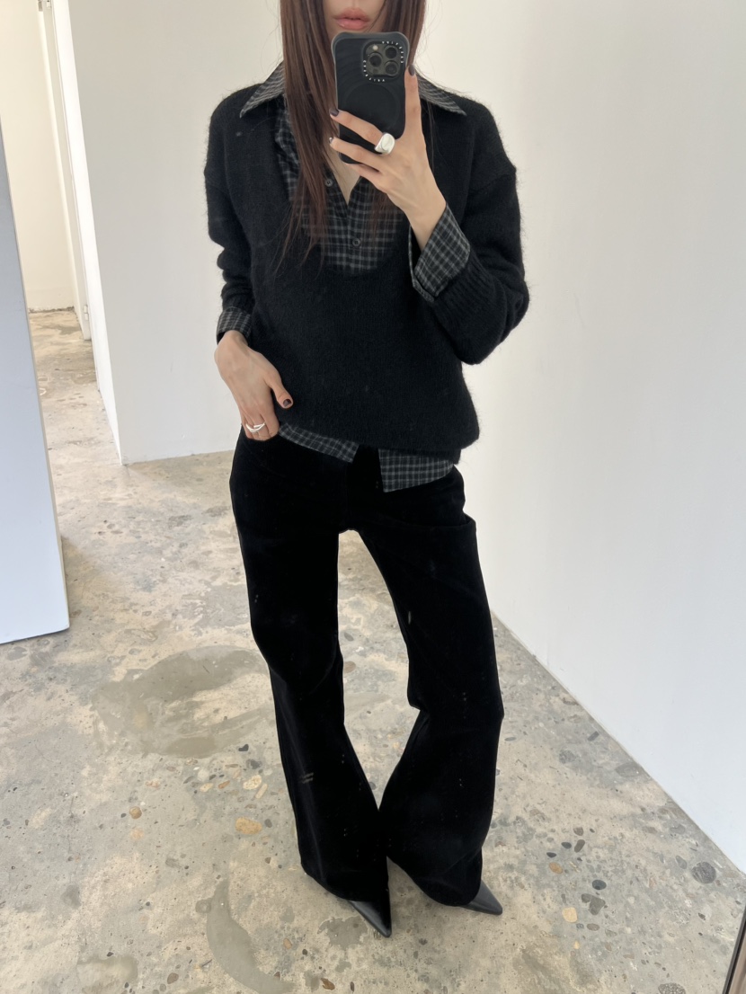NOVUS東大門實拍女士新品時尚熱賣推薦休閑褲喇叭褲燈芯絨NOVUS休閑褲