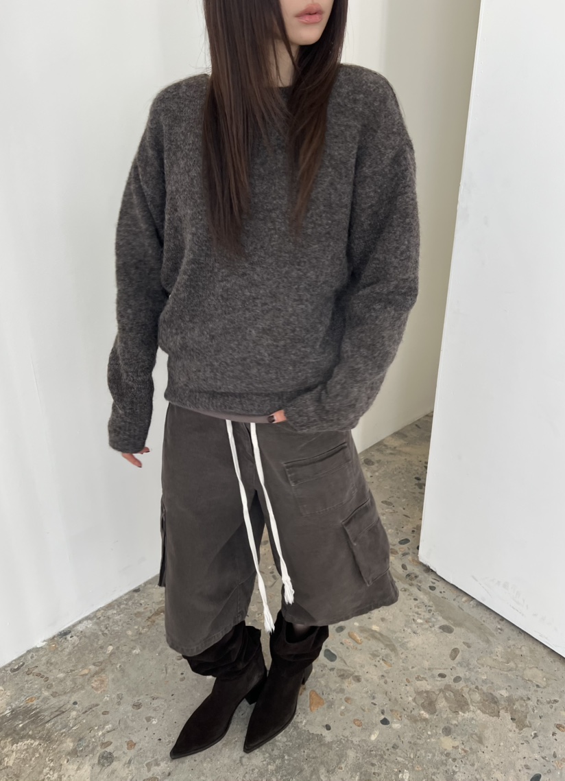 NOVUS東大門直郵女士新品休閑時尚真品人氣針織衫深U領雙面NOVUS針織衫