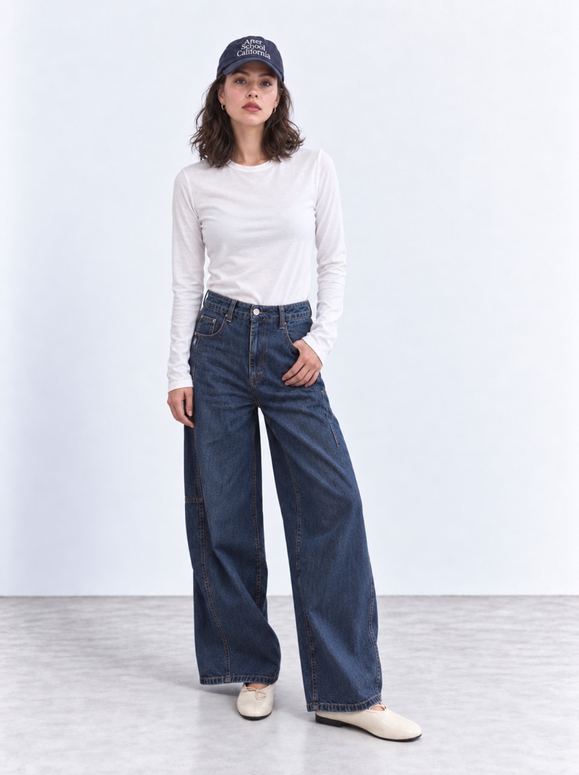 NEOUL東大門代購女裝新品真品人氣休閑時尚推薦熱賣牛仔褲NEOUL/ahin雙領標簽牛仔褲
