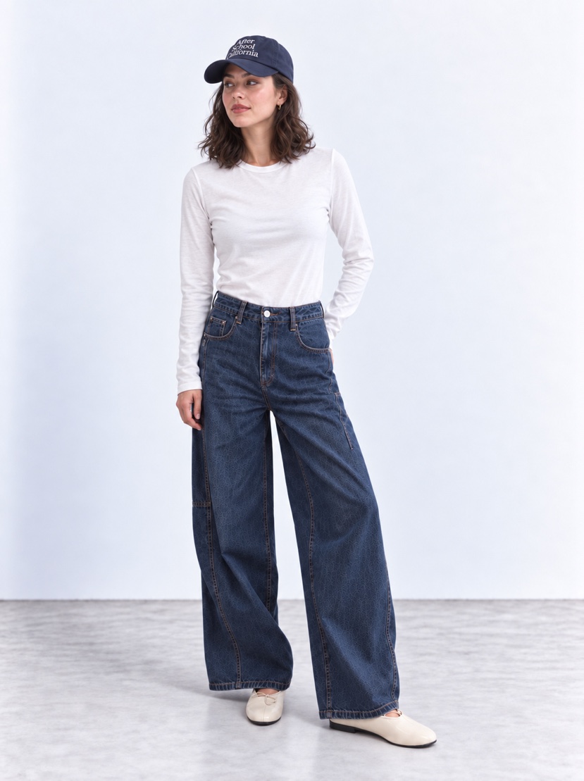 NEOUL東大門代購女裝新品真品人氣休閑時尚推薦熱賣牛仔褲NEOUL/ahin雙領標簽牛仔褲