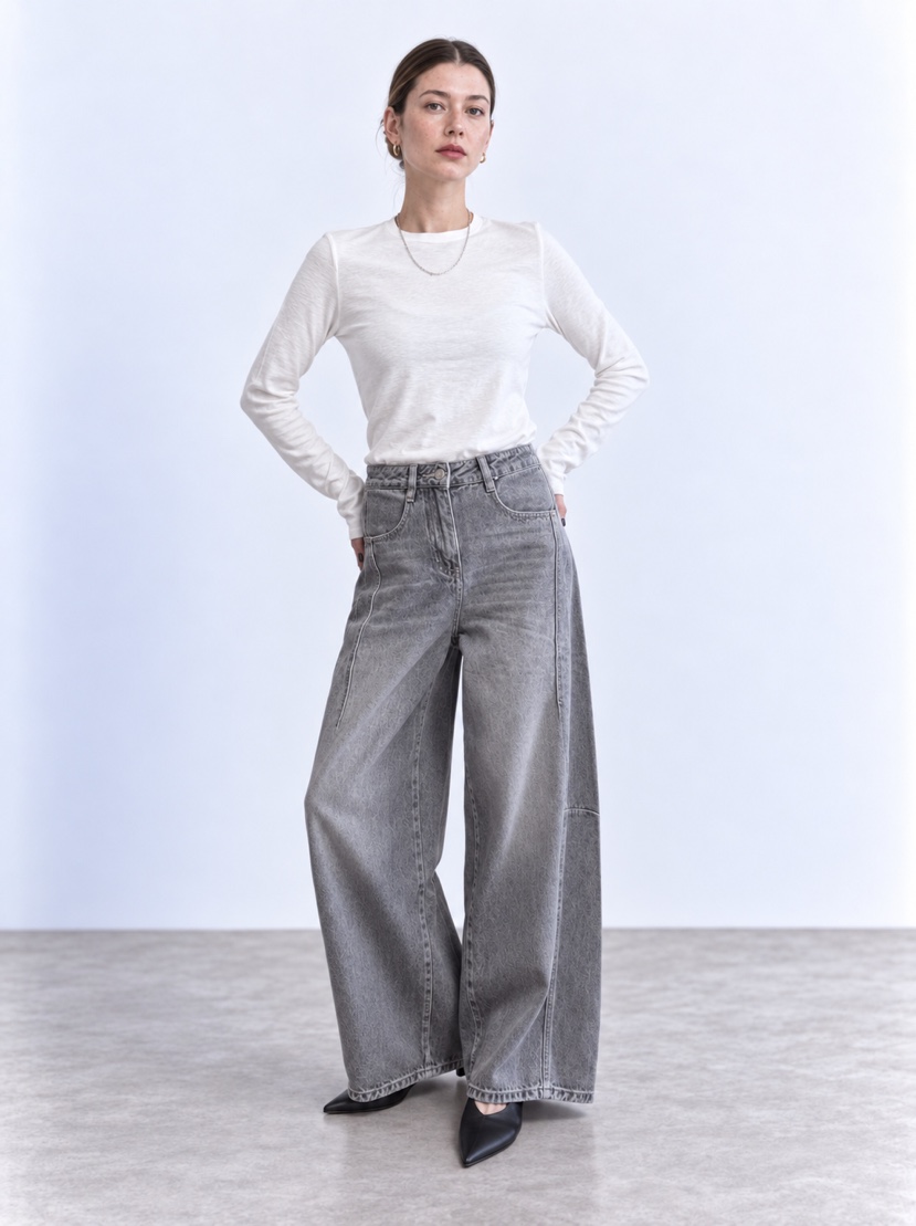NEOUL東大門代購女裝新品真品人氣休閑時尚推薦熱賣牛仔褲NEOUL/ahin雙領標簽牛仔褲