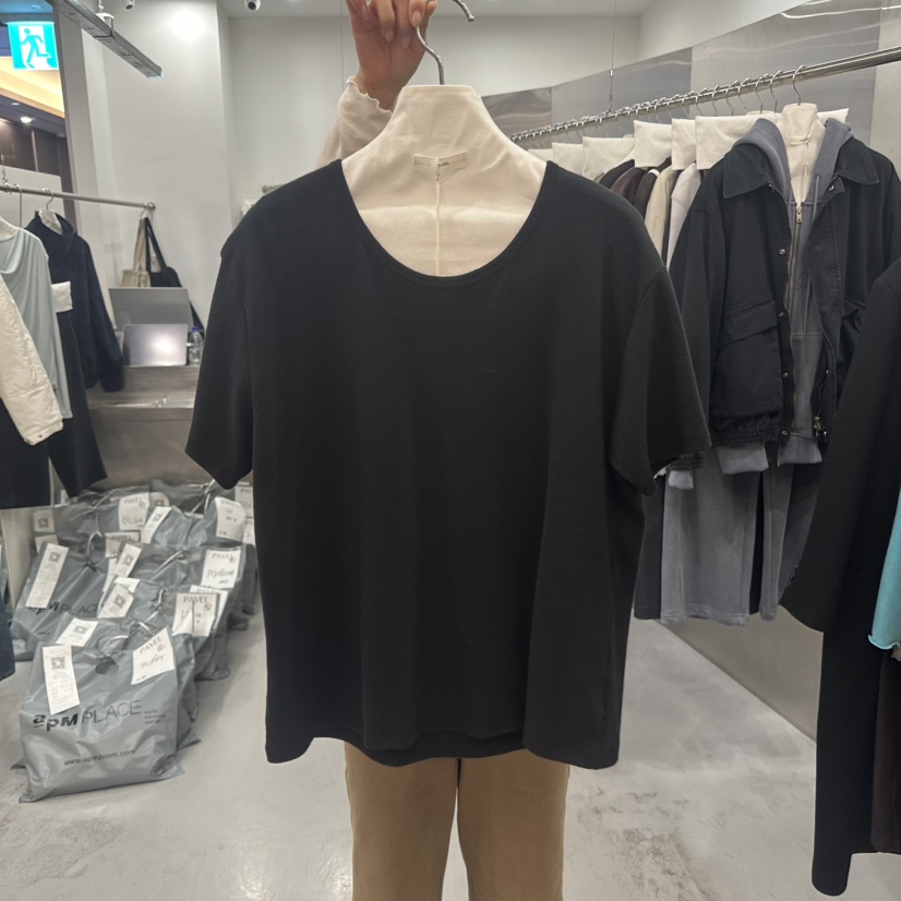 PAVEL韓國直郵女士新品人氣時尚熱賣休閑真品推薦T恤PAVELT恤圖色5黑色