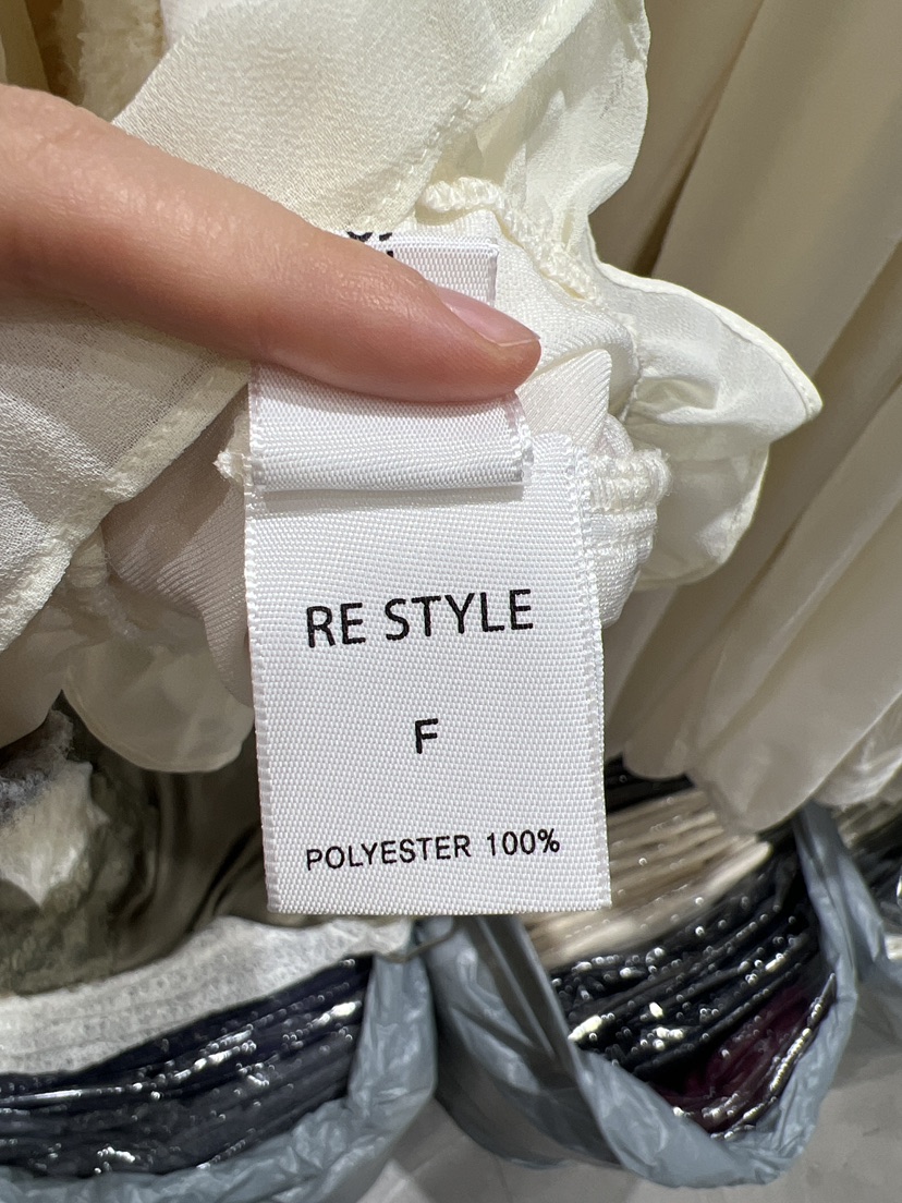 RE STYLE-Q東大門代購女士新品熱賣時尚襯衫蕾絲衫褶皺RE STYLE襯衫/蕾絲衫