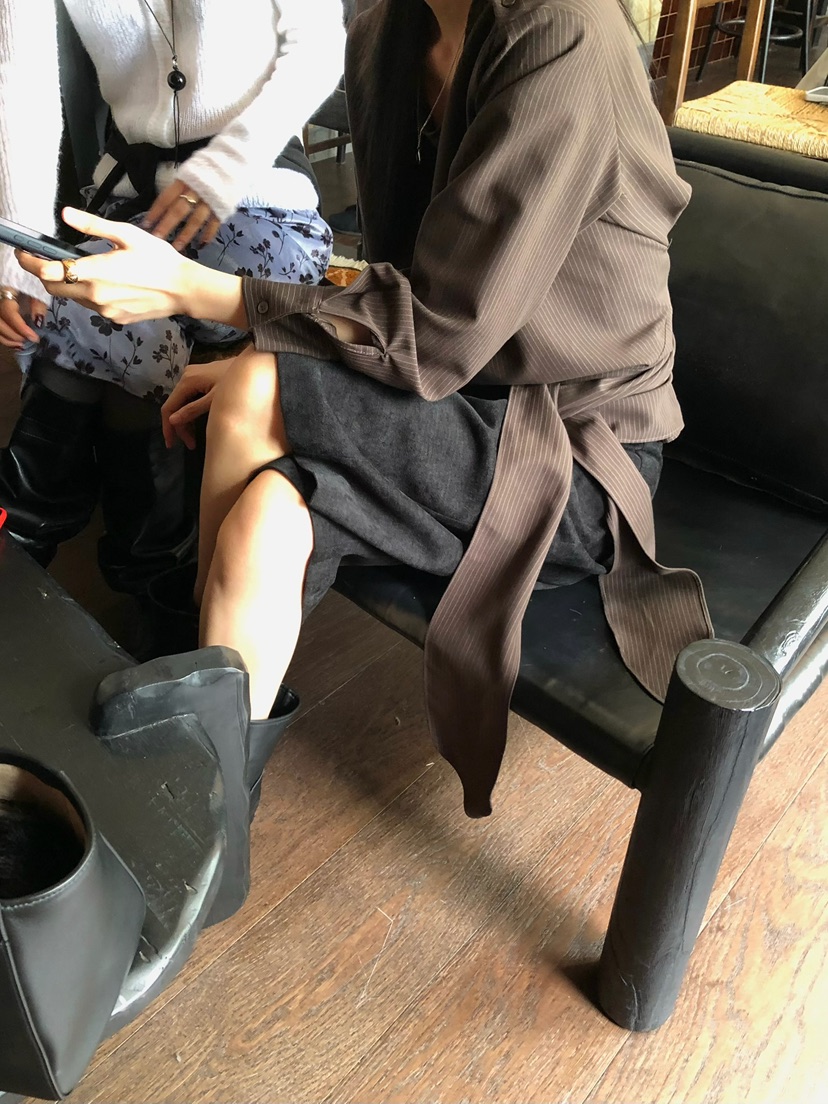 ESCHER韓國代購女裝新款真品推薦熱賣人氣休閑休閑褲口袋ESCHER休閑褲