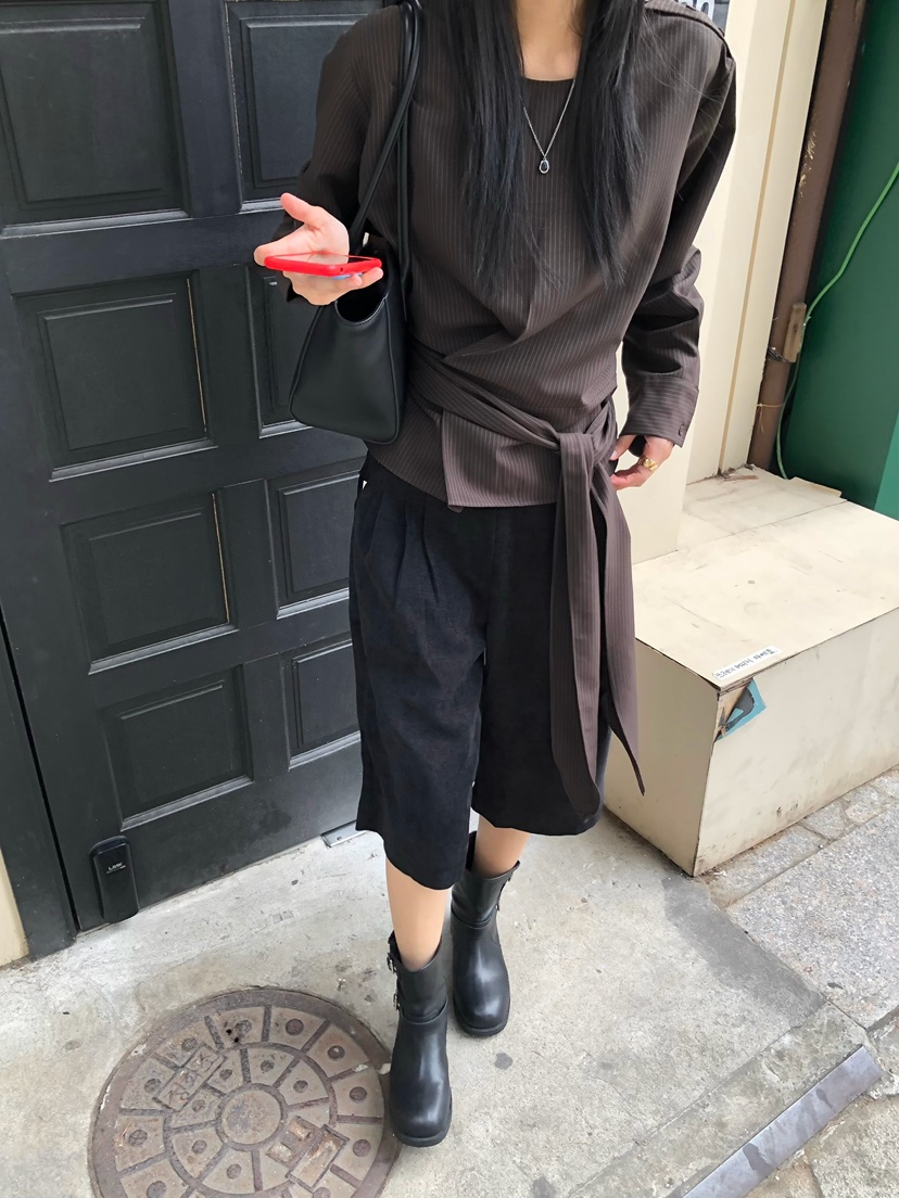 ESCHER韓國代購女裝新款真品推薦熱賣人氣休閑休閑褲口袋ESCHER休閑褲