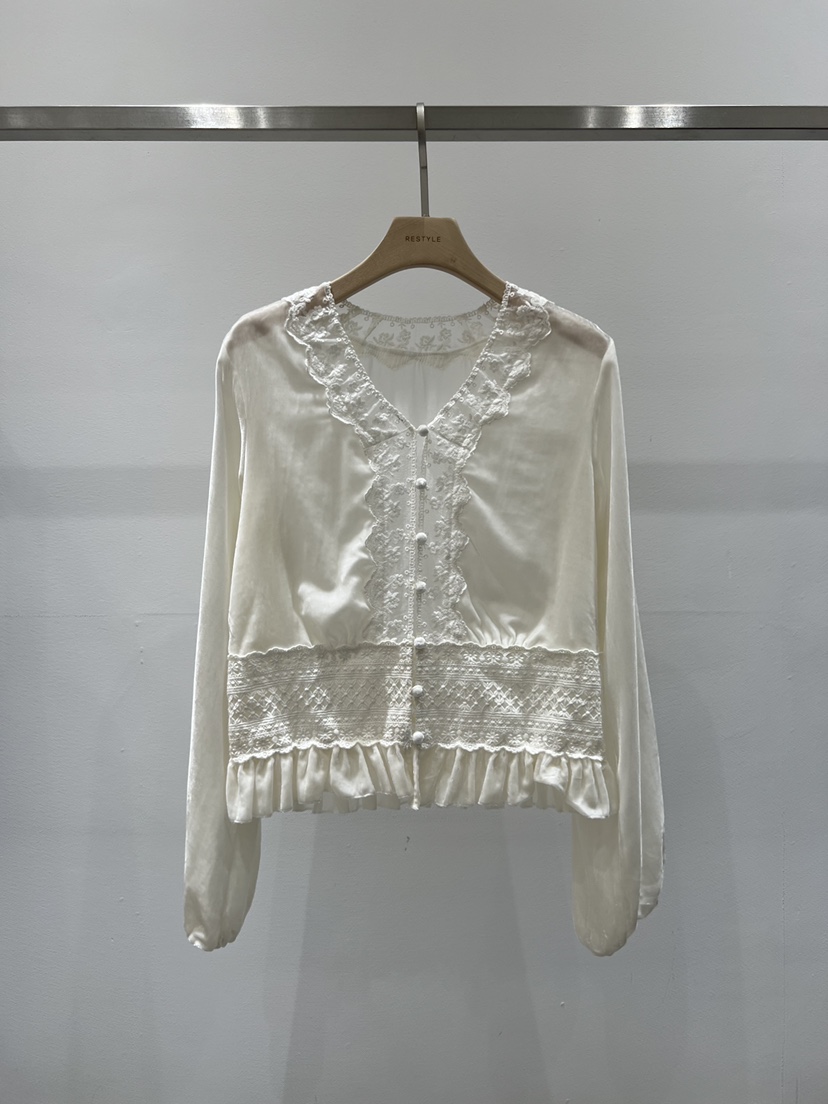RE STYLE-Q韓國代購女裝新品休閑真品時尚熱賣襯衫蕾絲衫RE STYLE襯衫/蕾絲衫圖色1