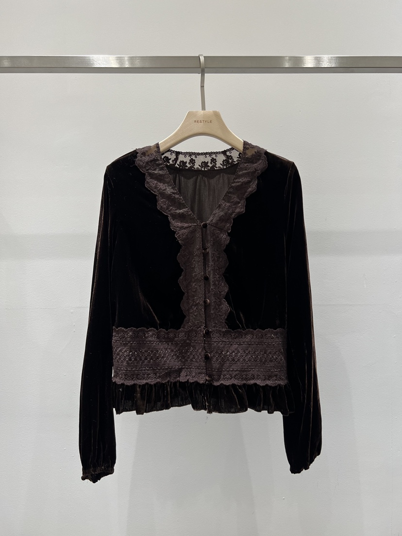 RE STYLE-Q韓國代購女裝新品休閑真品時尚熱賣襯衫蕾絲衫RE STYLE襯衫/蕾絲衫圖色2