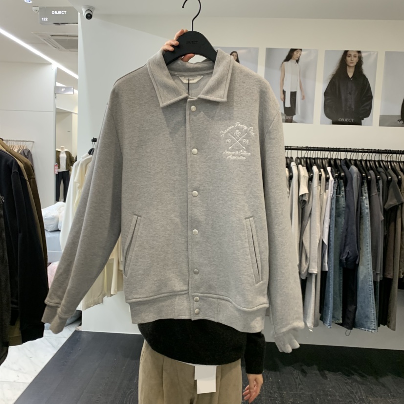 OBJECT東大門實拍女裝新品人氣休閑推薦夾克水洗刺繡紐扣OBJECT夾克圖色1