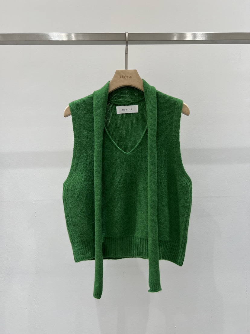 RE STYLE-Q東大門代購女士新款推薦真品休閑吊帶背心圍巾RE STYLE吊帶/背心圖色1