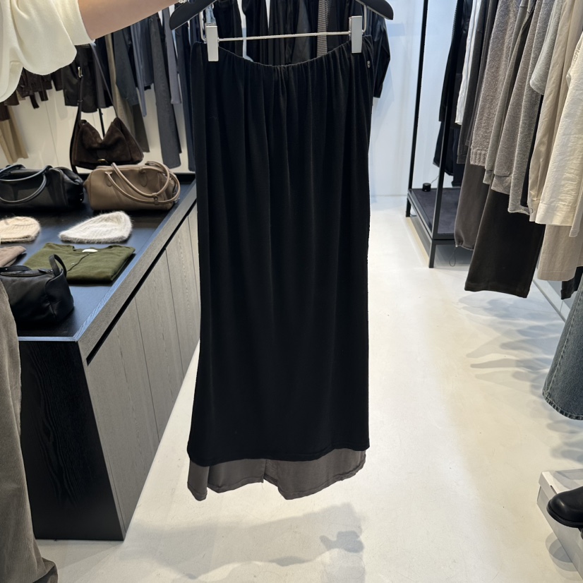 OSOO韓國直郵女裝新品推薦人氣真品熱賣時尚休閑長裙撞色OSOO長裙
