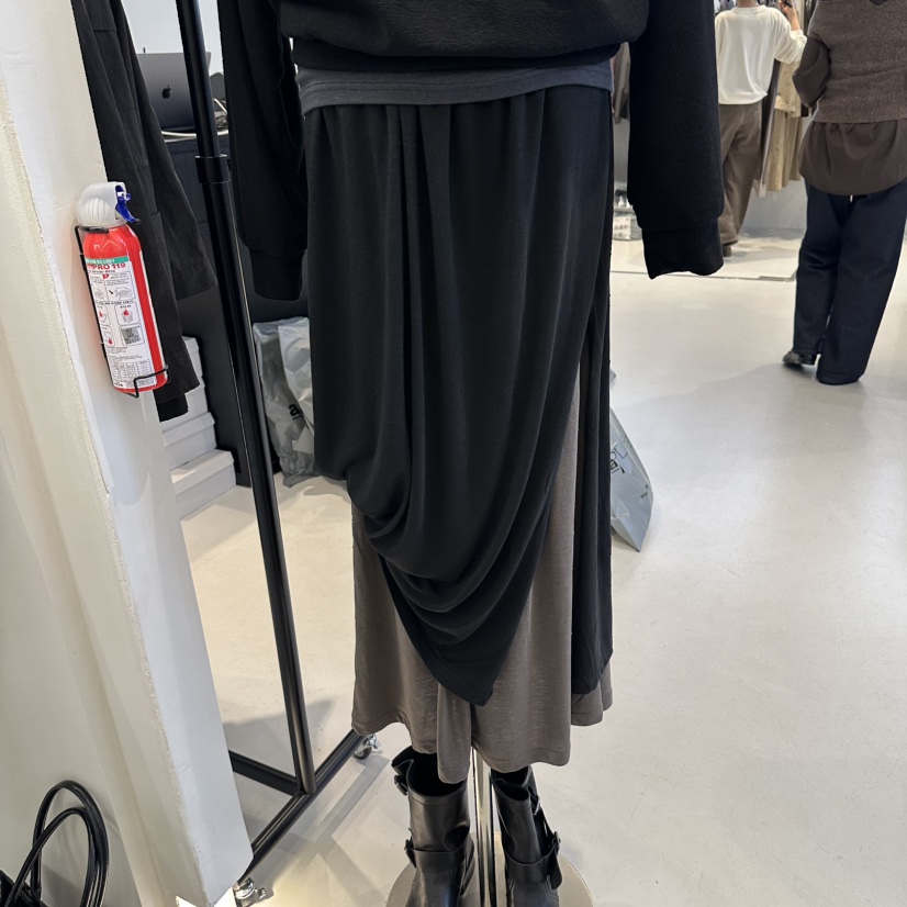 OSOO韓國直郵女裝新品推薦人氣真品熱賣時尚休閑長裙撞色OSOO長裙
