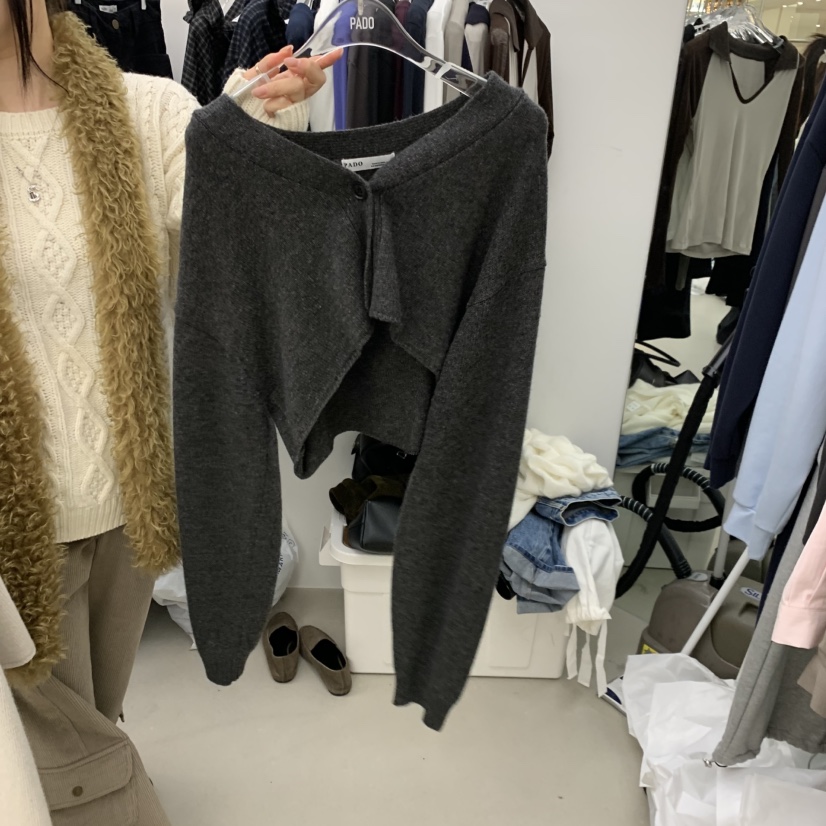 PADO韓國直郵女士新品真品熱賣休閑人氣時尚推薦開衫PADO開衫圖色2墨