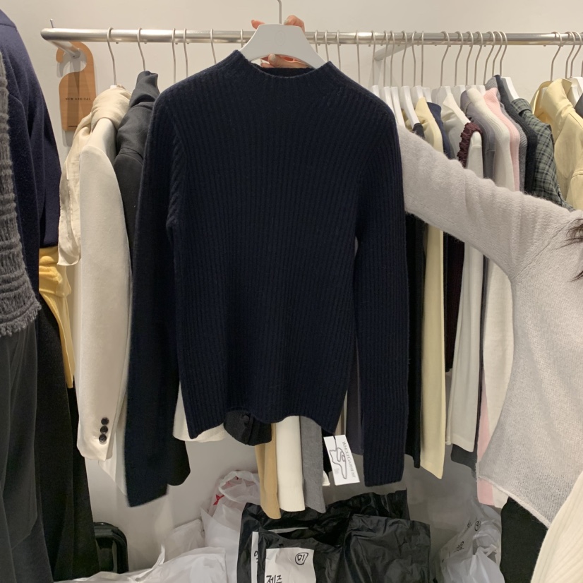 UNDERSTANDING東大門實拍女裝新品休閑人氣時尚推薦針織衫UNDERSTANDING針織衫圖色3深藍色