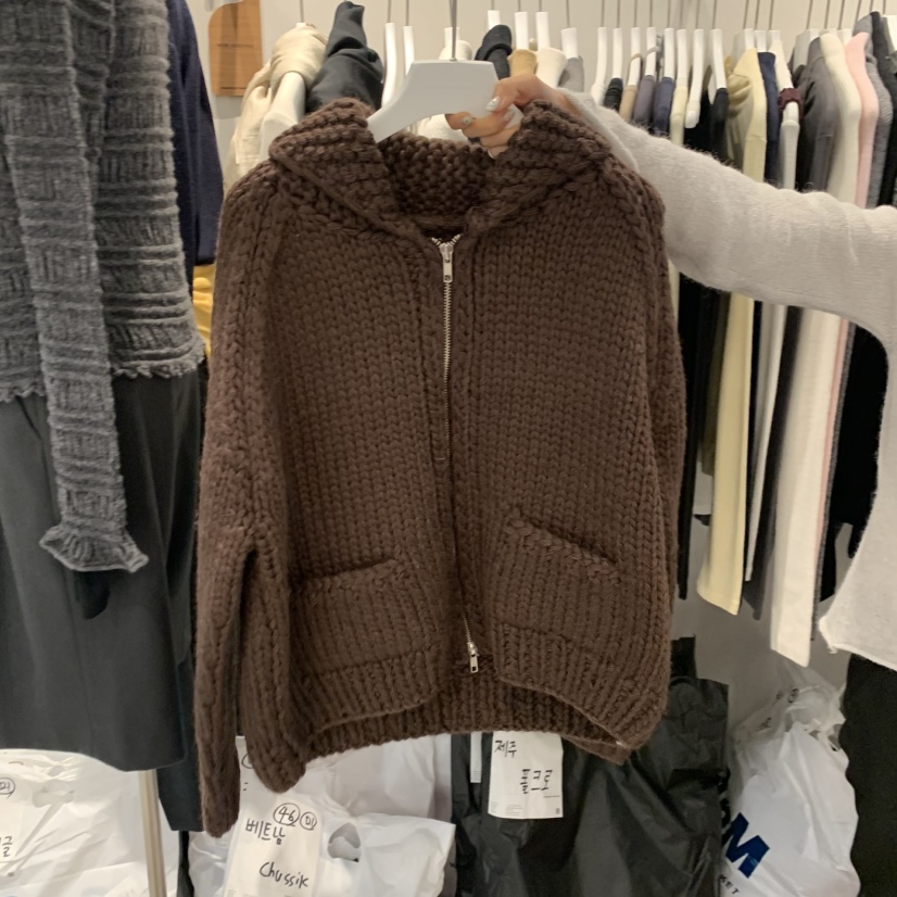 UNDERSTANDING韓國代購女士新品時尚休閑真品推薦毛衣拉鏈UNDERSTANDING毛衣圖色1