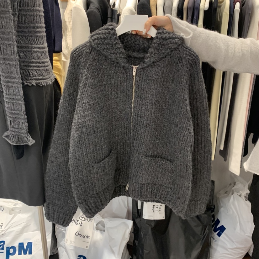 UNDERSTANDING韓國代購女士新品時尚休閑真品推薦毛衣拉鏈UNDERSTANDING毛衣圖色2