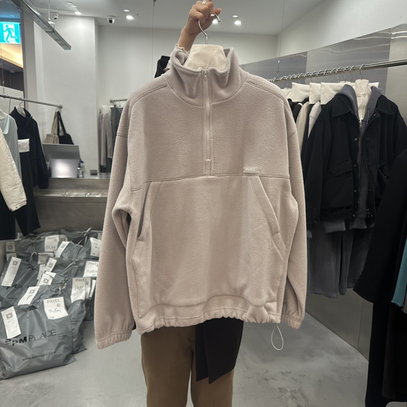 PAVEL韓國代購女士新品熱賣休閑時尚推薦人氣衛衣半拉鏈抓絨PAVEL衛衣圖色3