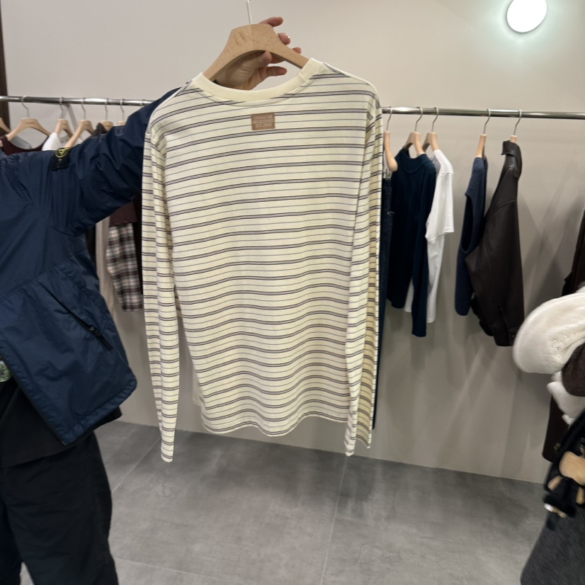 URBANSTORY/REMAKING東大門實拍女裝新品休閑長袖T恤條紋Remaking/URBANSTORY長袖T恤