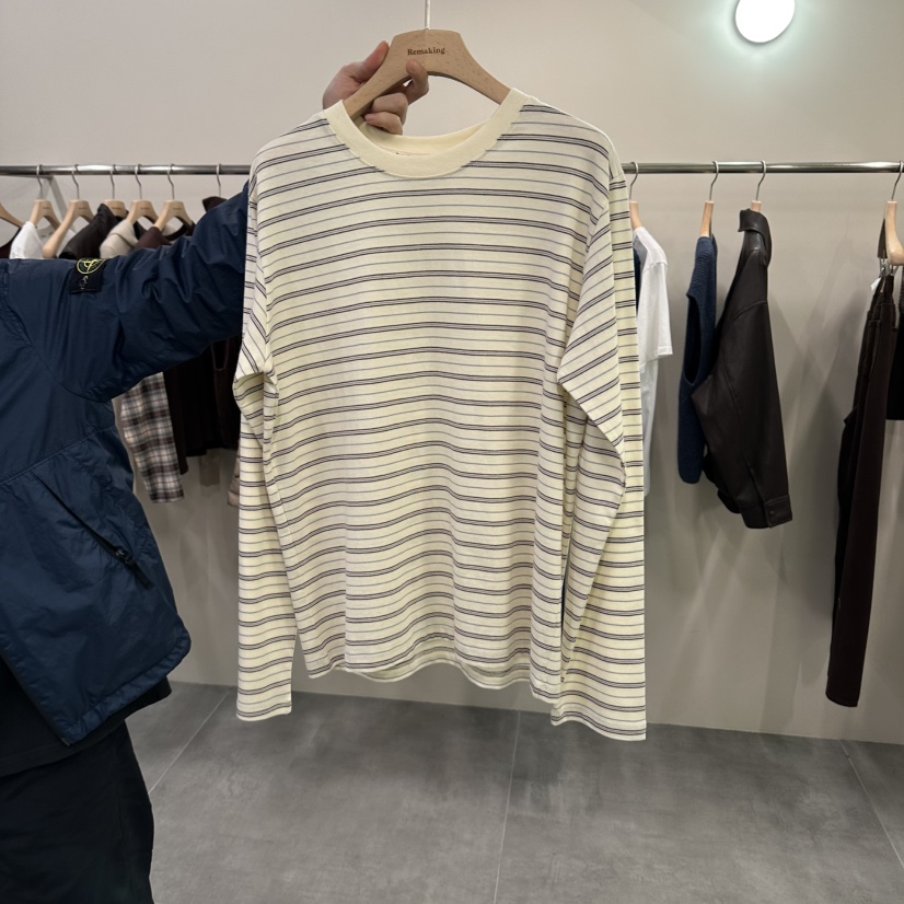 URBANSTORY/REMAKING東大門實拍女裝新品休閑長袖T恤條紋Remaking/URBANSTORY長袖T恤圖色1