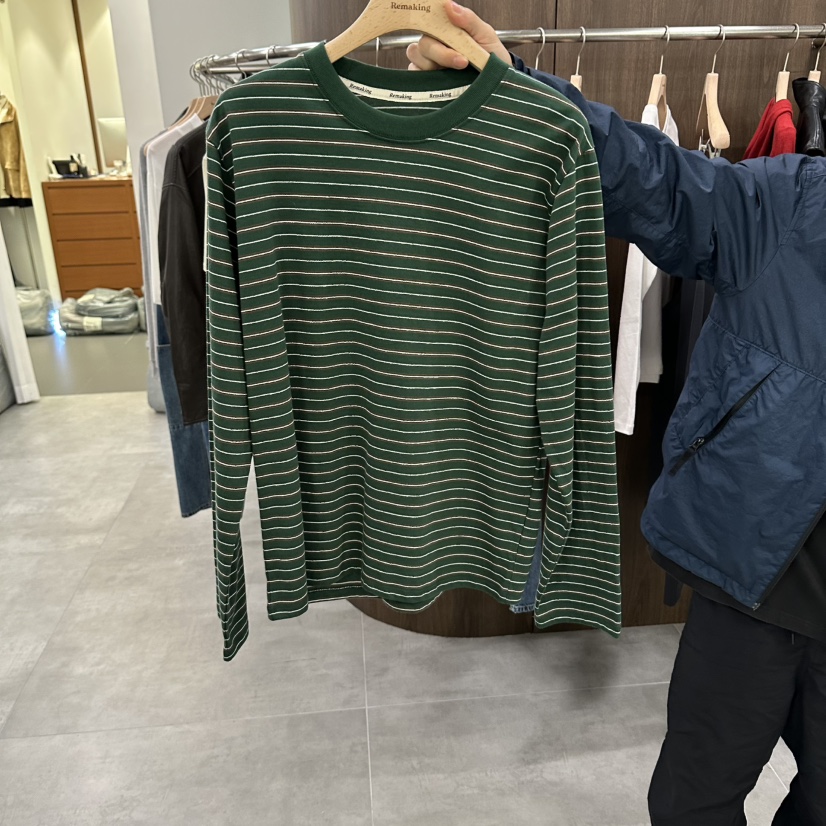 URBANSTORY/REMAKING東大門實拍女裝新品休閑長袖T恤條紋Remaking/URBANSTORY長袖T恤圖色2