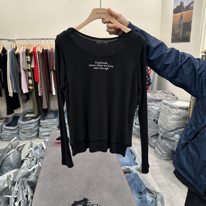 URBANSTORY/REMAKING東大門直郵女士新品休閑長袖T恤無袖Remaking/URBANSTORY長袖T恤圖色3