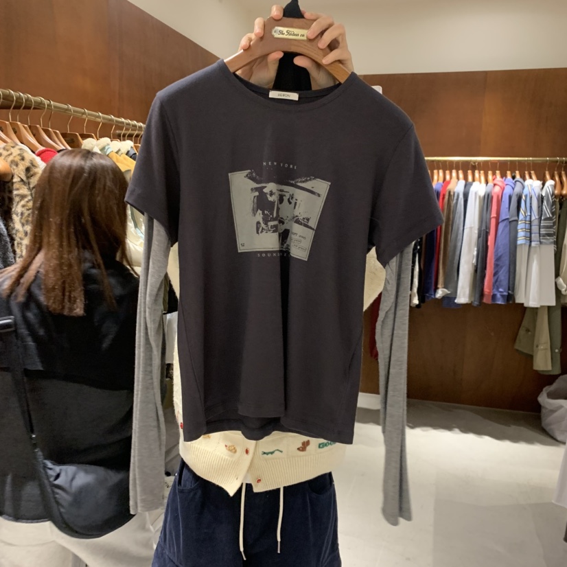 HEBON東大門實拍女士新品熱賣休閑時尚真品推薦套裝假兩件HEBON套裝