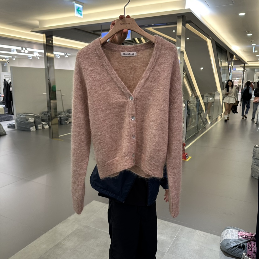 URBANSTORY/REMAKING東大門實拍女裝新款休閑開衫開襟衫馬海毛Remaking/URBANSTORY開衫圖色3