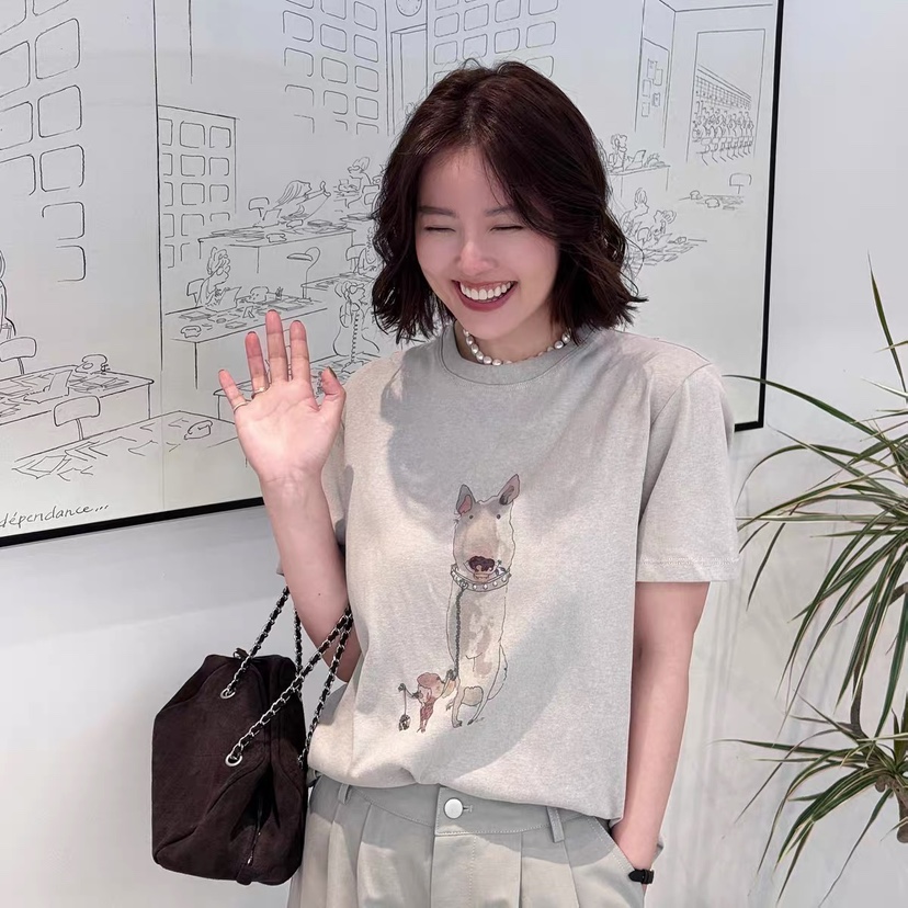 AUTUMN BEIGE-Q東大門代購女裝新品人氣真品時尚熱賣T恤A.b/AUTUMN BEIGET恤圖色1