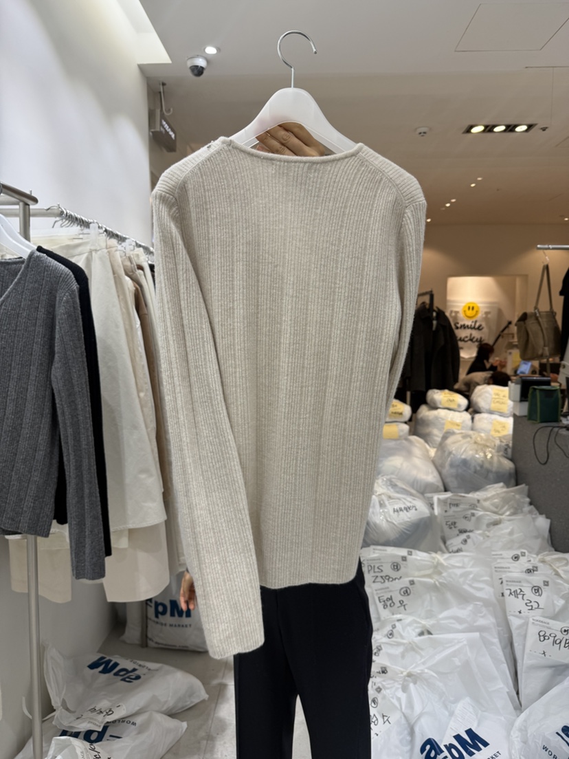 WOOD SAGE東大門直郵女裝新品休閑真品時尚開衫V領褶裥開衫WOOD SAGE開衫