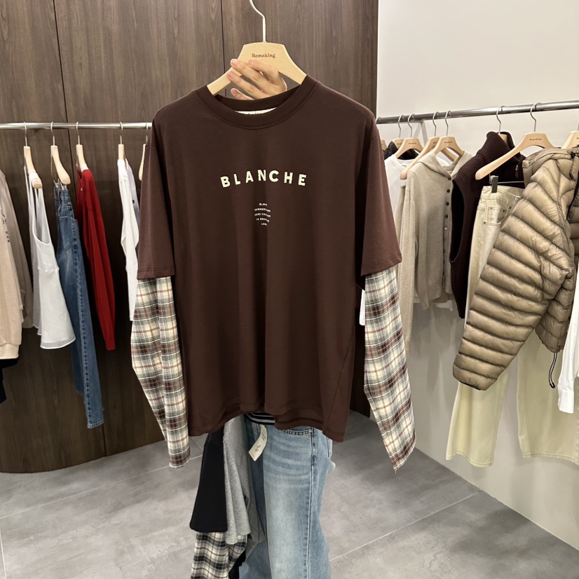 URBANSTORY/REMAKING東大門代購女士新款時尚休閑長袖T恤Remaking/URBANSTORY長袖T恤圖色3