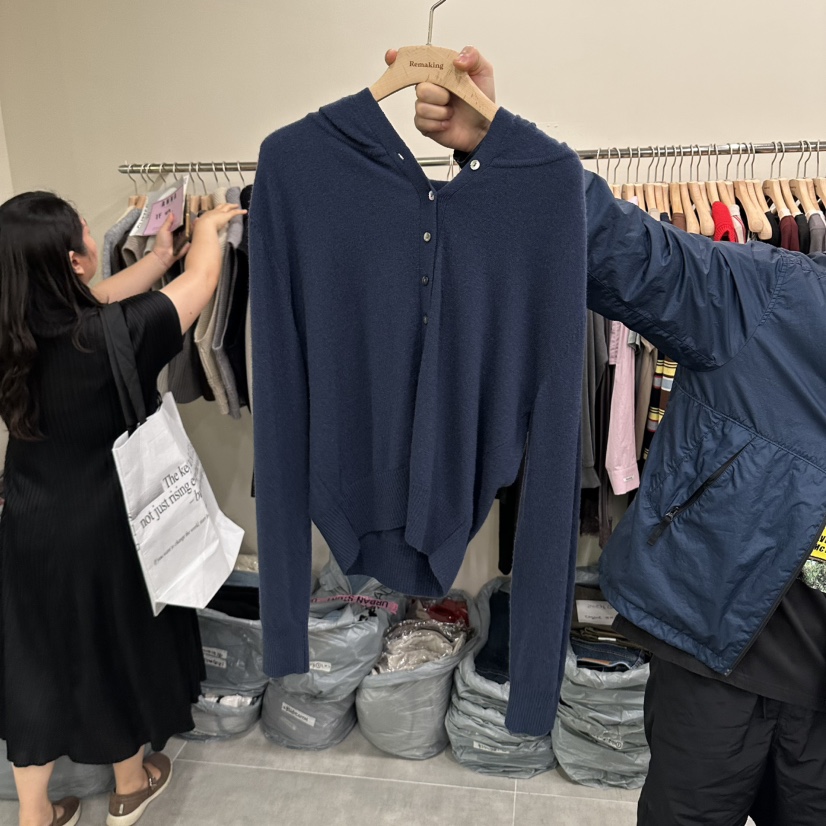 URBANSTORY/REMAKING東大門代購女裝新款真品衛衣美利奴羊毛連帽針織衫Remaking/URBANSTORY衛衣圖色2