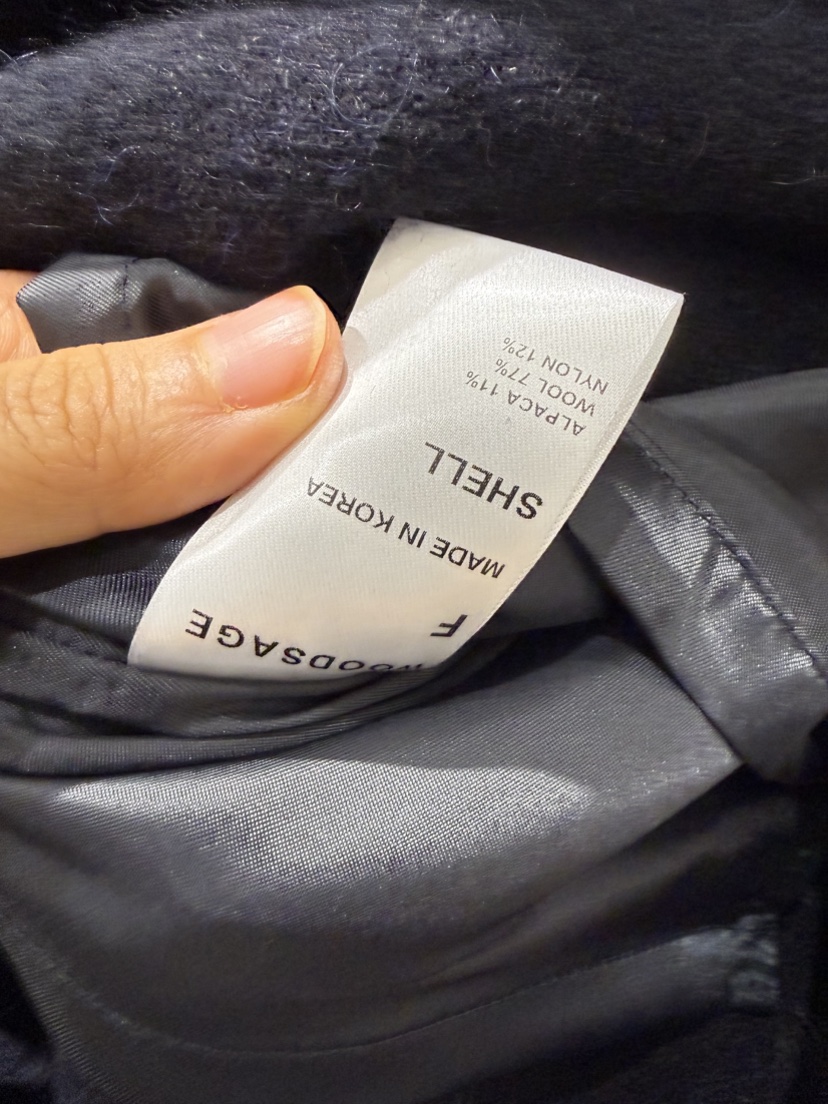 WOOD SAGE韓國直郵女裝新款真品熱賣人氣夾克羊駝毛羽絨服WOOD SAGE夾克