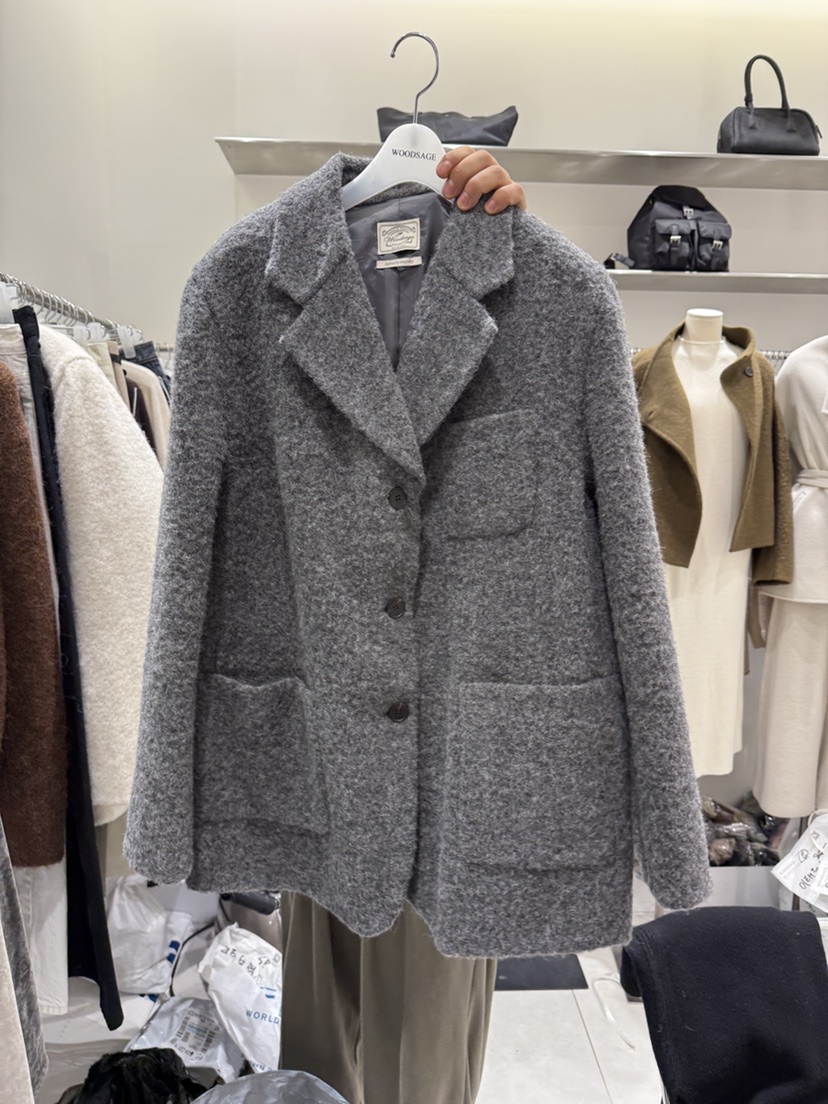WOOD SAGE韓國直郵女裝新款真品熱賣人氣夾克羊駝毛羽絨服WOOD SAGE夾克圖色2