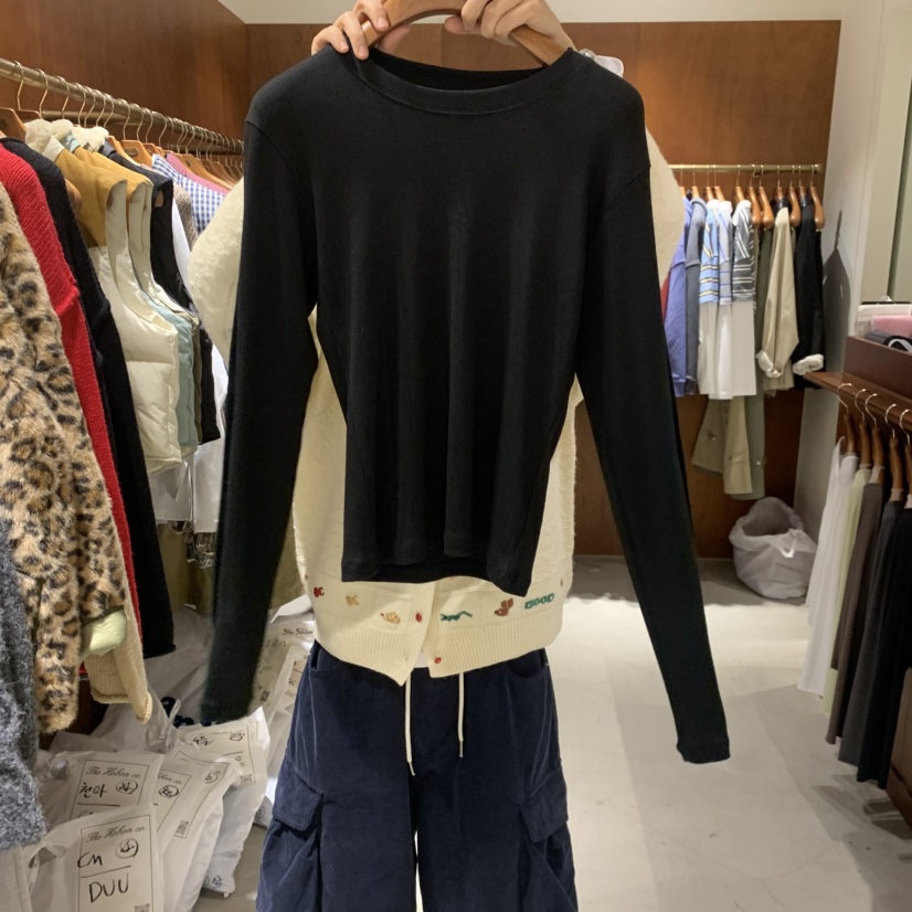 HEBON韓國直郵女士新款時尚人氣推薦休閑真品熱賣長袖T恤HEBON長袖T恤圖色4