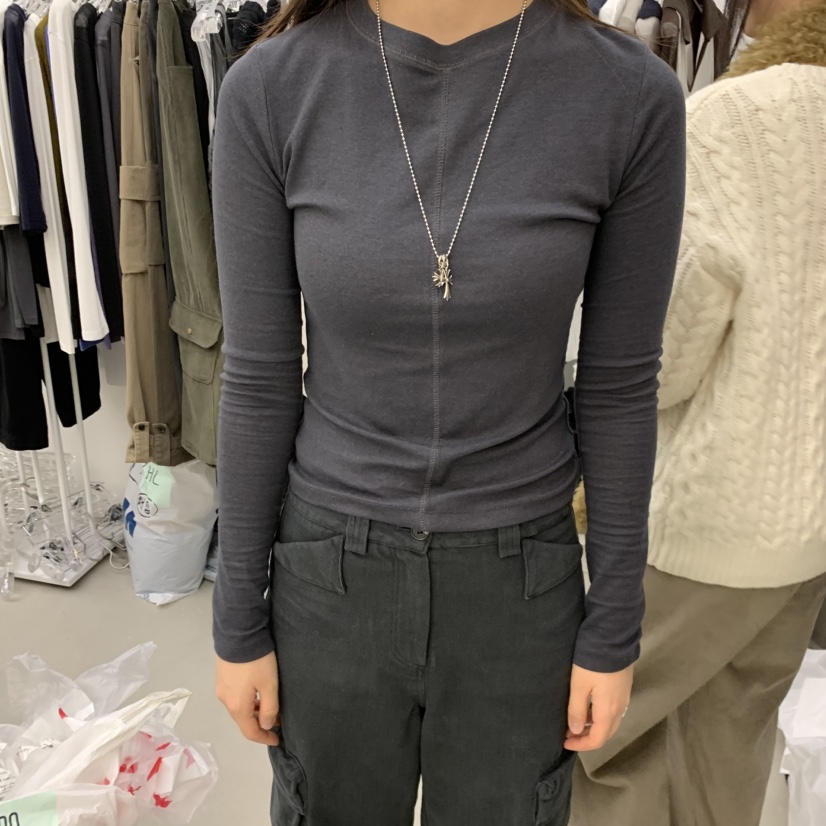 PADO韓國直郵女裝新款時尚熱賣人氣休閑推薦真品長袖T恤PADO長袖T恤圖色5墨